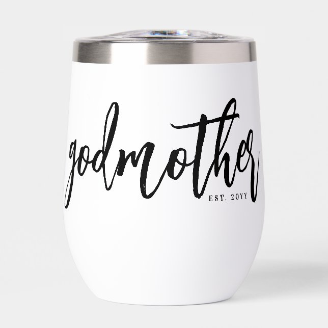 Personalised Godmother Brush Script Typography  (Front)