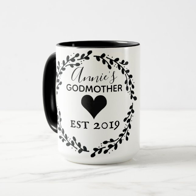 Personalised godmother mug (Front Left)