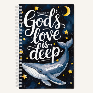 personalised God's Love is Deep Christian Journal