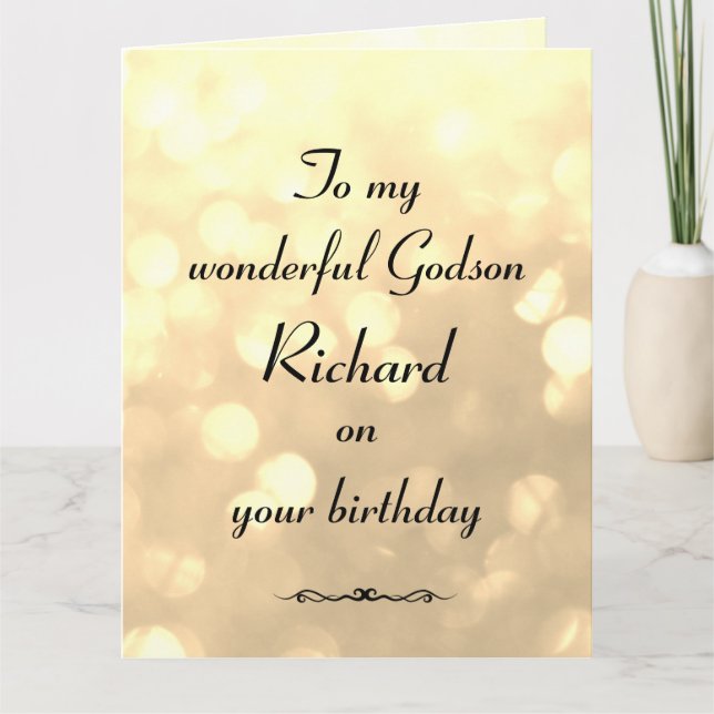 Personalised Godson Birthday Card (Front)