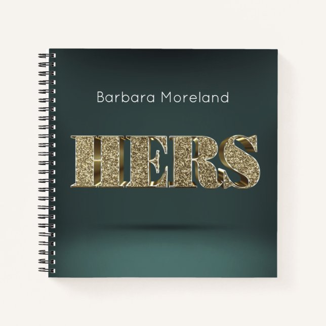 Personalised Gold 3D HERS Notebook (Front)