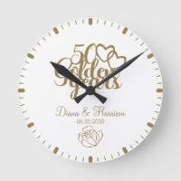 Personalised Gold 50th Anniversary Gift White