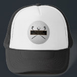 Personalised Gold and Black Golf Ball Classic Trucker Hat<br><div class="desc">Personalise the name to create a great golf gift and keepsake. Designed by Thisisnotme©</div>