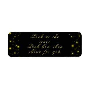 Personalised Gold and sparkles stars on black