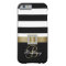 Personalised Gold, Black Bold Stripes Diamonds