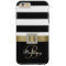 Personalised Gold, Black Bold Stripes Diamonds
