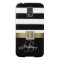 Personalised Gold, Black Bold Stripes Diamonds