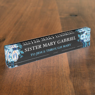 Personalised Gold Black Custom Name Plate