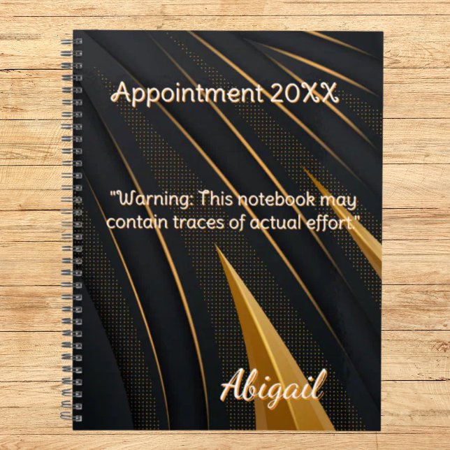 Personalised Gold Black Dot Pattern Appointment  Planner (Creator Uploaded)
