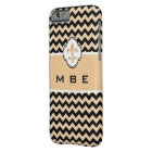 Personalised Gold Black Fleur de Lis Chevron