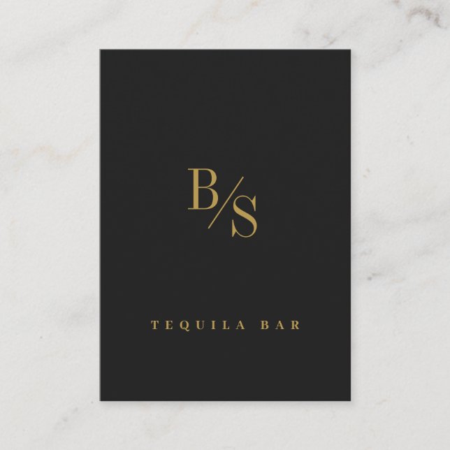 Personalised Gold Black Modern Professional Business Card (Front)