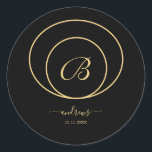 Personalised gold black signature Sticker<br><div class="desc">Personalised Monogram and Name Playing Cards.</div>