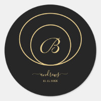 Personalised gold black signature Sticker