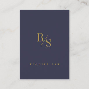 Personalised Gold Blue Modern Professional Business Card