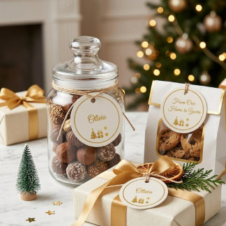 Personalised Gold Christmas Favour Tags