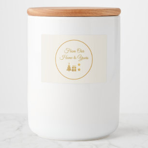 Personalised Gold Christmas Food Label