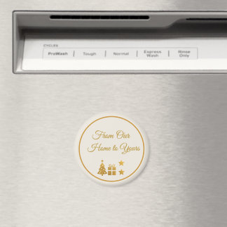 Personalised Gold Christmas Magnet