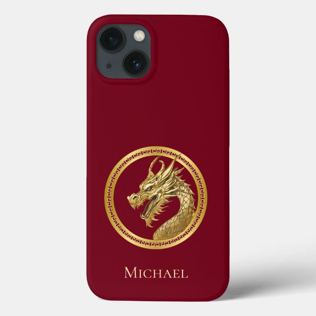Personalised-Gold Dragon- Case-Mate iPhone Case (Back)