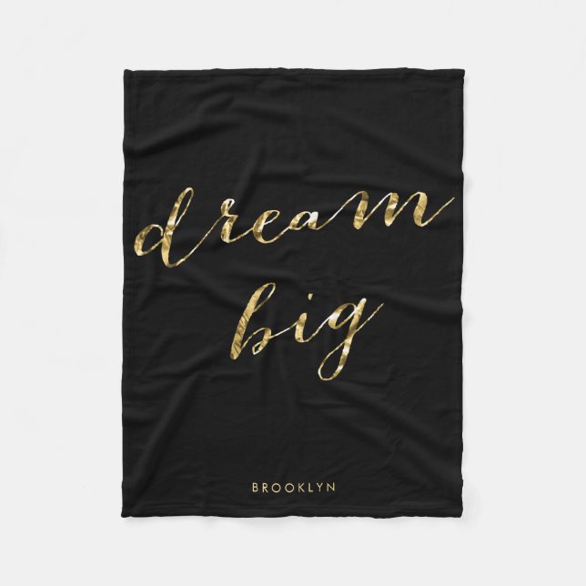 Personalised Gold Foil Dream Big Blanket (Front)