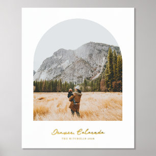 Personalised Gold Foil Family Name and Photo Foil Prints