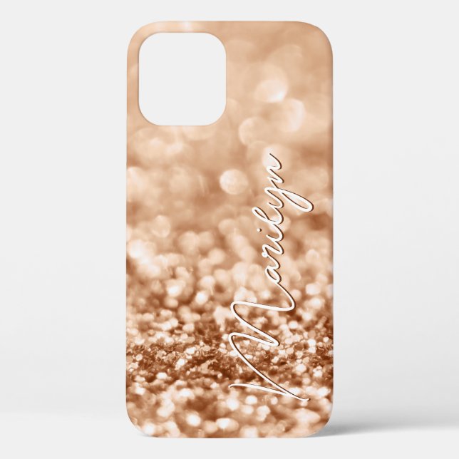 Personalised Gold Glitter Case-Mate iPhone Case (Back)