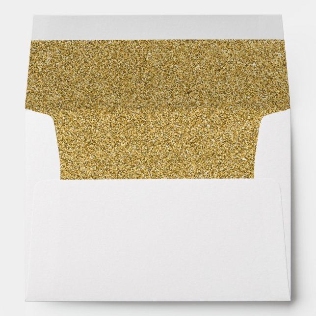 Personalised Gold Glitter  Envelope (Back (Bottom))