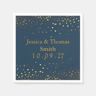 Personalised Gold Glitter Faux Foil Napkin