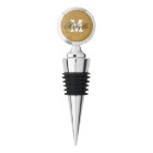 Personalised gold glitter wine stopper with name