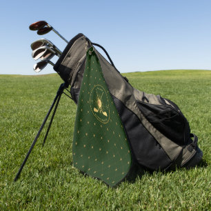 Personalised Gold Golf Clubs Towel