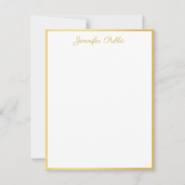 Personalised Gold Hand Script Vertical Template (Front)