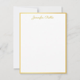 Personalised Gold Hand Script Vertical Template