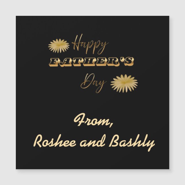 Personalised Gold Happy Father's Day Gift  (Front)