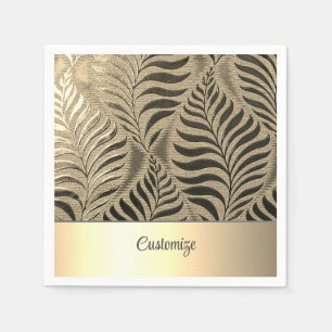 Personalised Gold Leaf Motif 2 Napkin