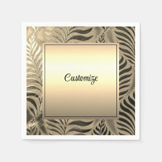 Personalised Gold Leaf Motif Napkin