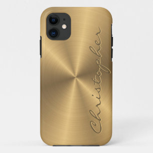 Personalised Gold Metallic Radial Texture Case-Mate iPhone Case