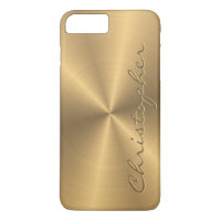 Personalised Gold Metallic Radial Texture
