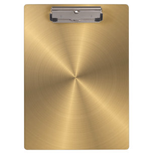 Personalised Gold Metallic Radial Texture Clipboard