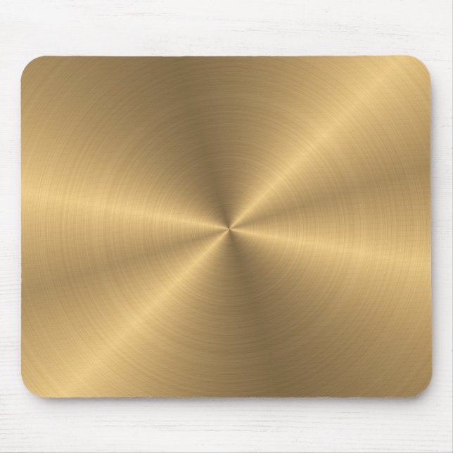 Personalised Gold Metallic Radial Texture Mouse Pad (Front)