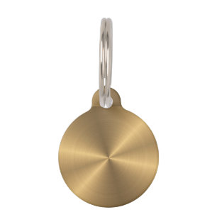 Personalised Gold Metallic Radial Texture Pet Tag