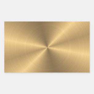Personalised Gold Metallic Radial Texture Rectangular Sticker