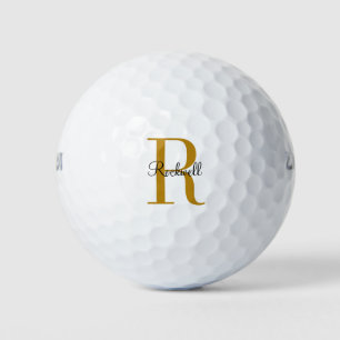 Personalised Gold Monogram Name Initial Golf Balls