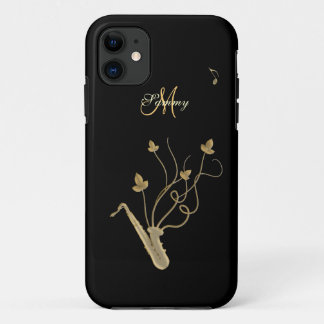Personalised Gold Saxophone iPhone 5 Case