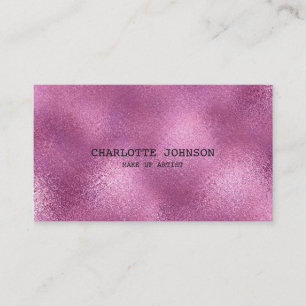 Personalised Gold Shiny Metallic Pink Vip Card
