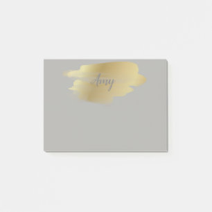 Personalised Gold Smudge Post it Notes