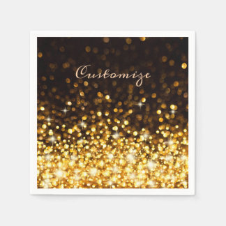 Personalised Gold Sparkle Napkin