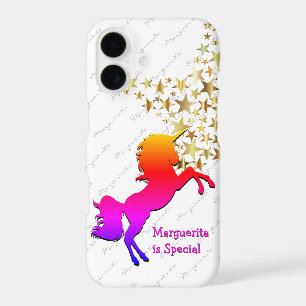 Personalised Gold Stars Multicolored Unicorn