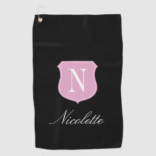 Personalised gold towel gift for female golfer