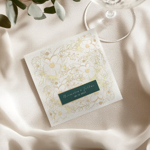Personalised Gold Wedding Napkins