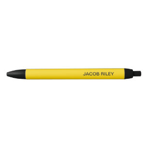 Personalised Gold Yellow School Pen