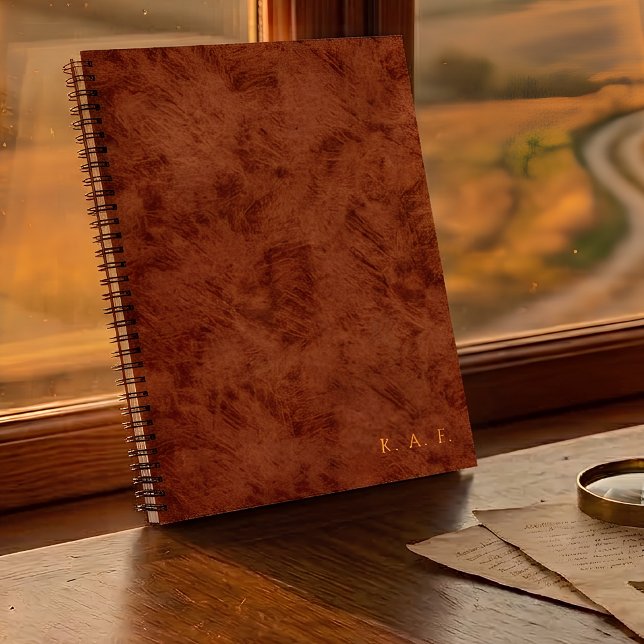 Personalised Golden Amber Monogram Notebook (Creator Uploaded)